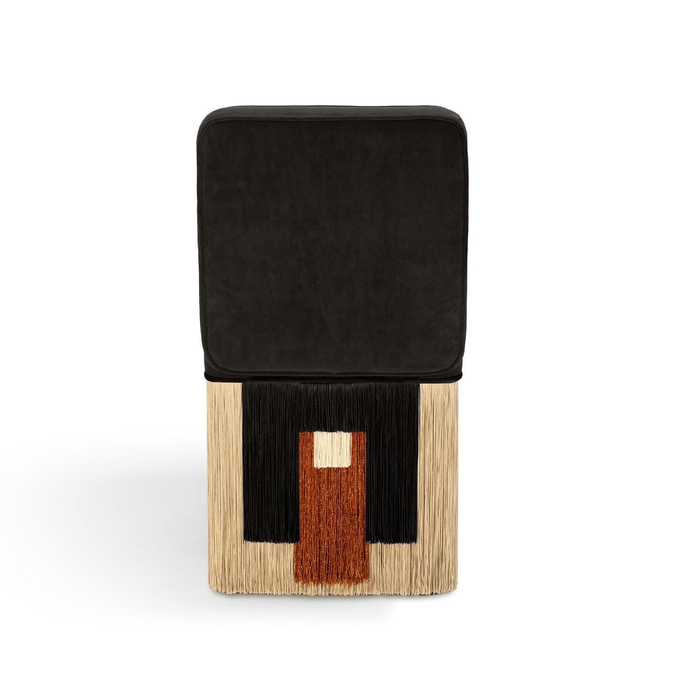 Lilli Cleo Black Velvet Chair by Lorenza Bozzoli In New Condition In Milan, IT