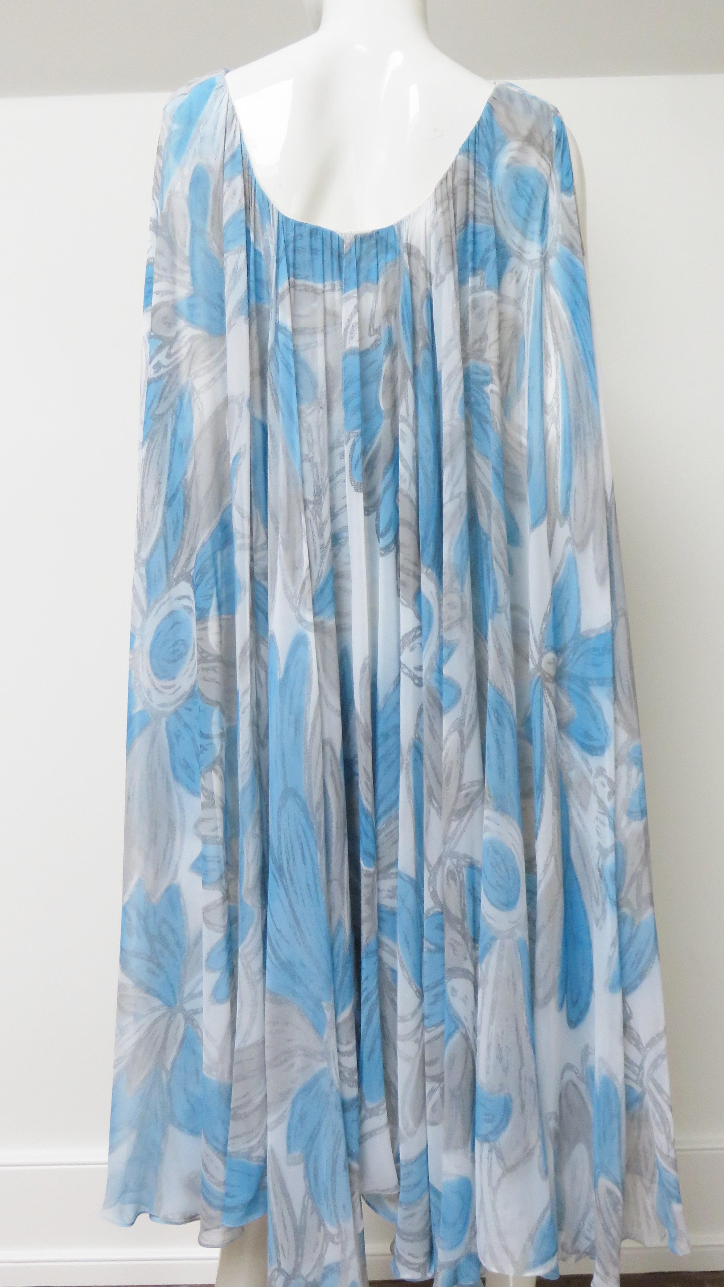 Lilli Diamond New Silk Dress with Back Drape 1960s For Sale 5