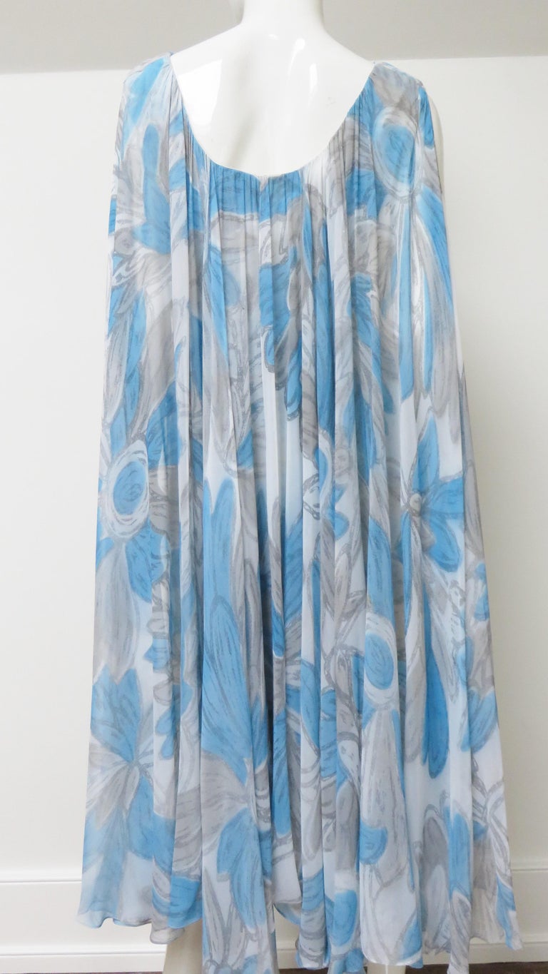 Lilli Diamond New Silk Dress with Back Drape 1960s