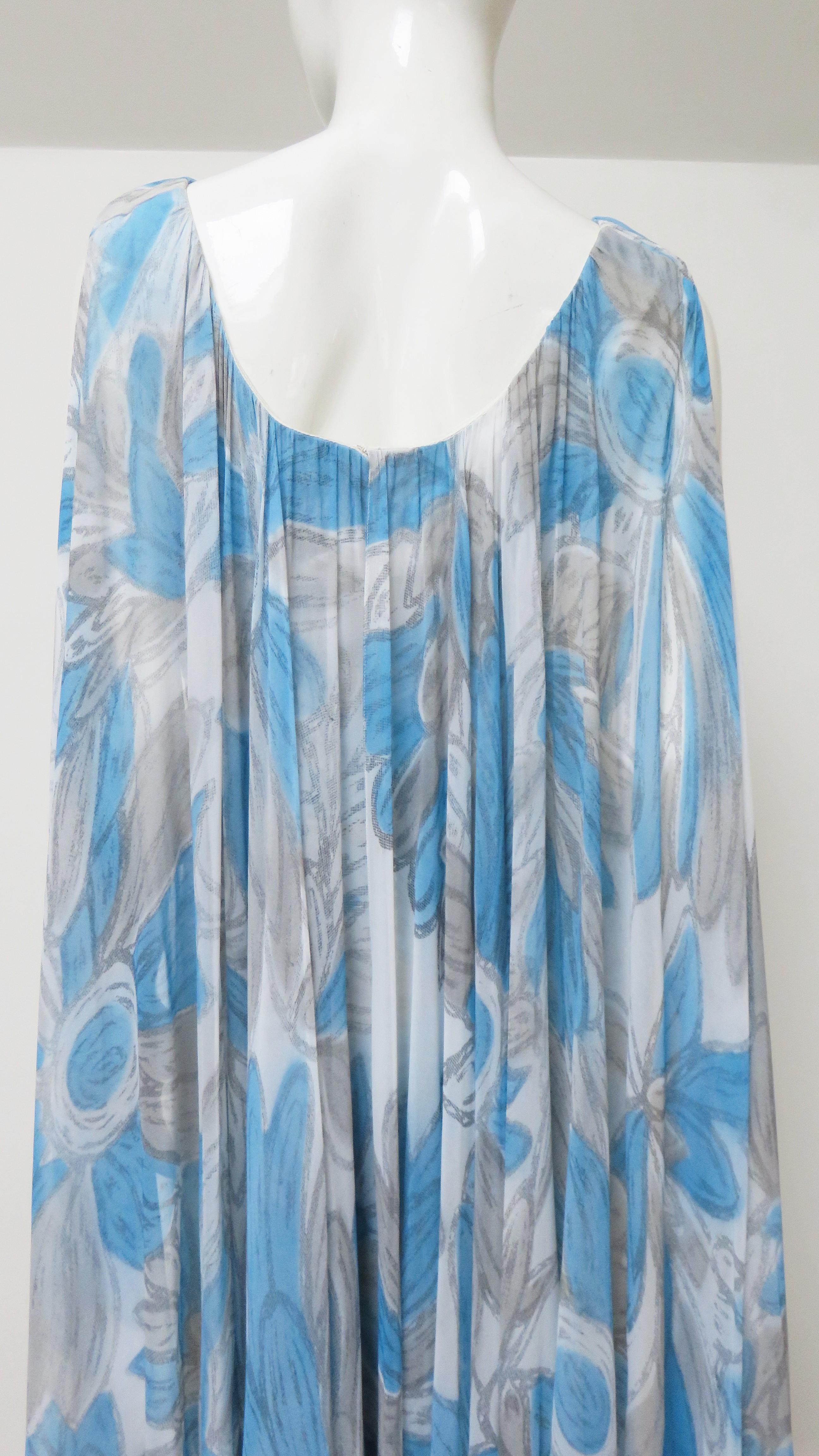 Lilli Diamond New Silk Dress with Back Drape 1960s For Sale 6