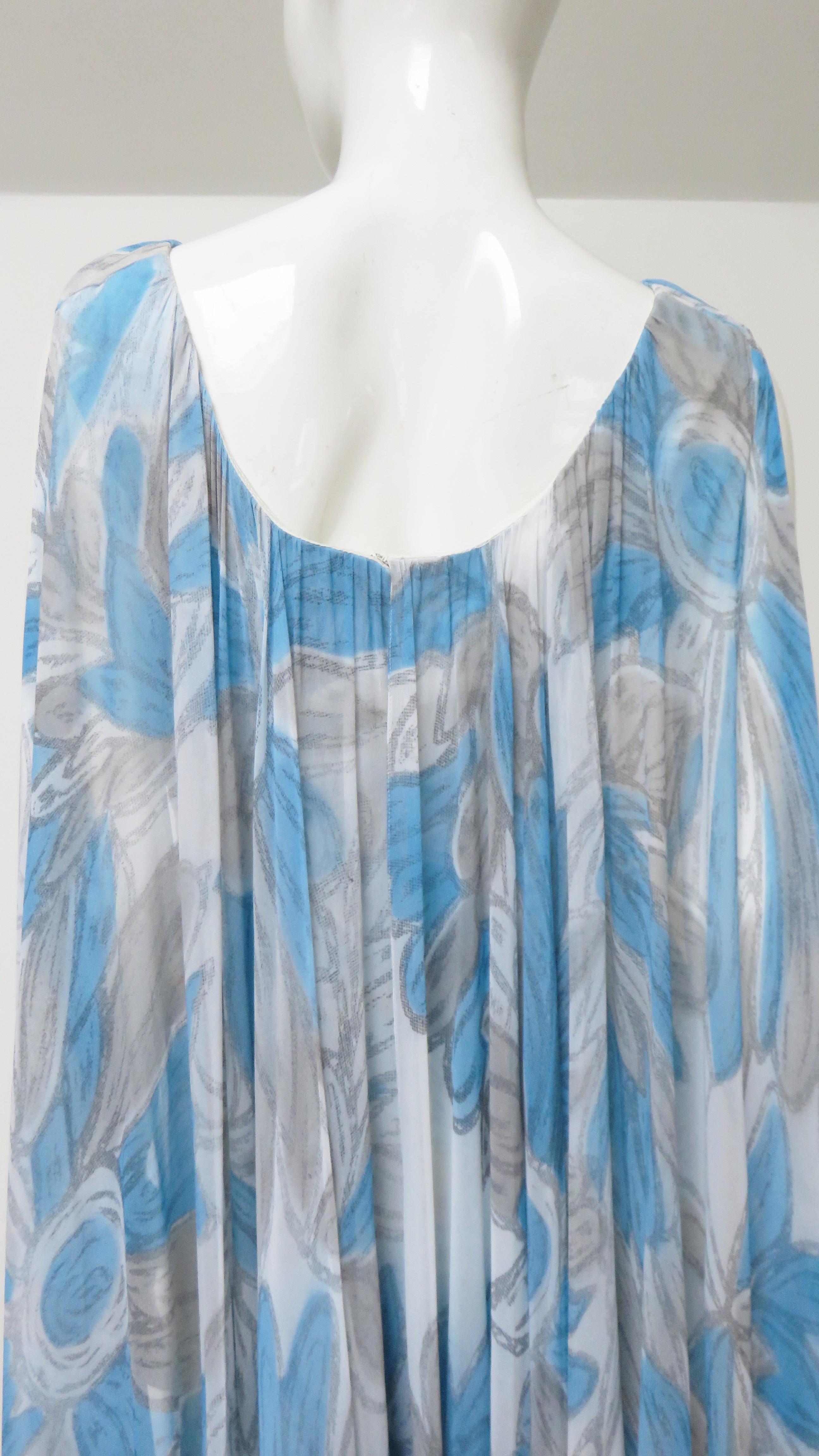 Lilli Diamond New Silk Dress with Back Drape 1960s For Sale 7