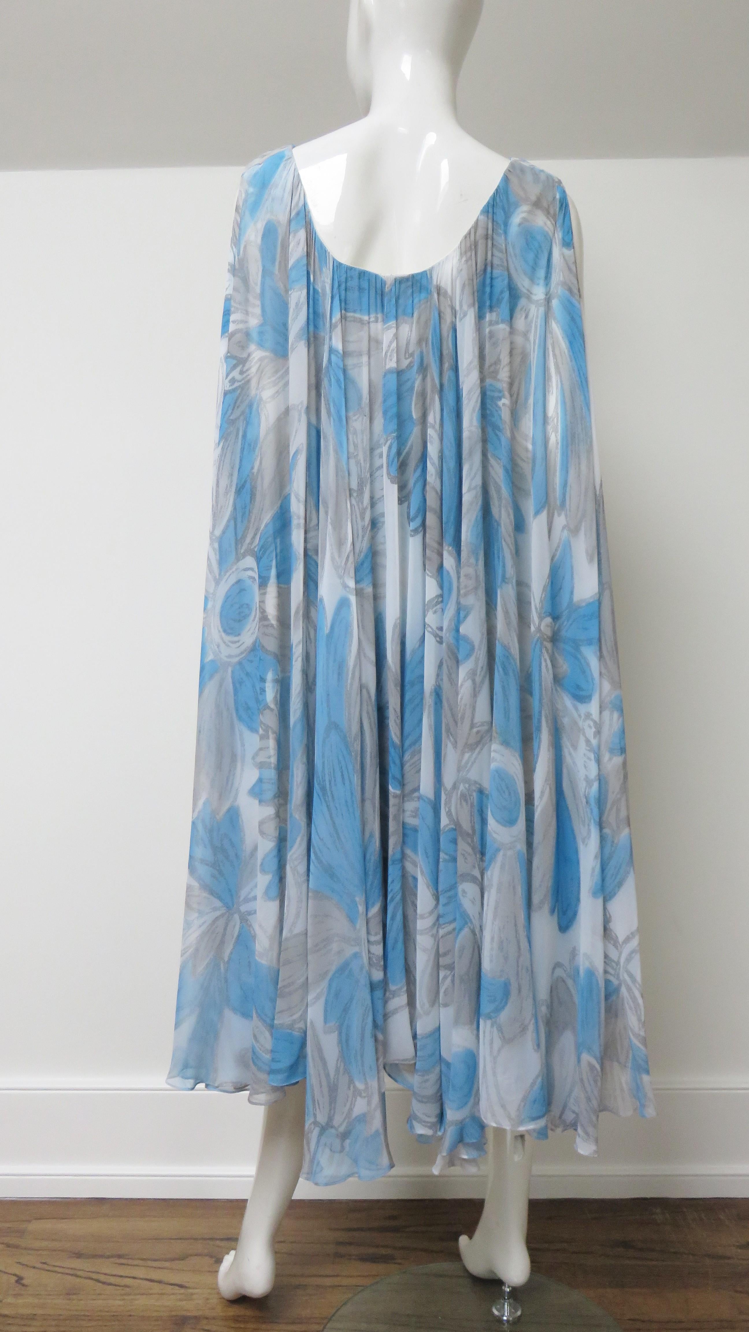 Lilli Diamond New Silk Dress with Back Drape 1960s For Sale 8