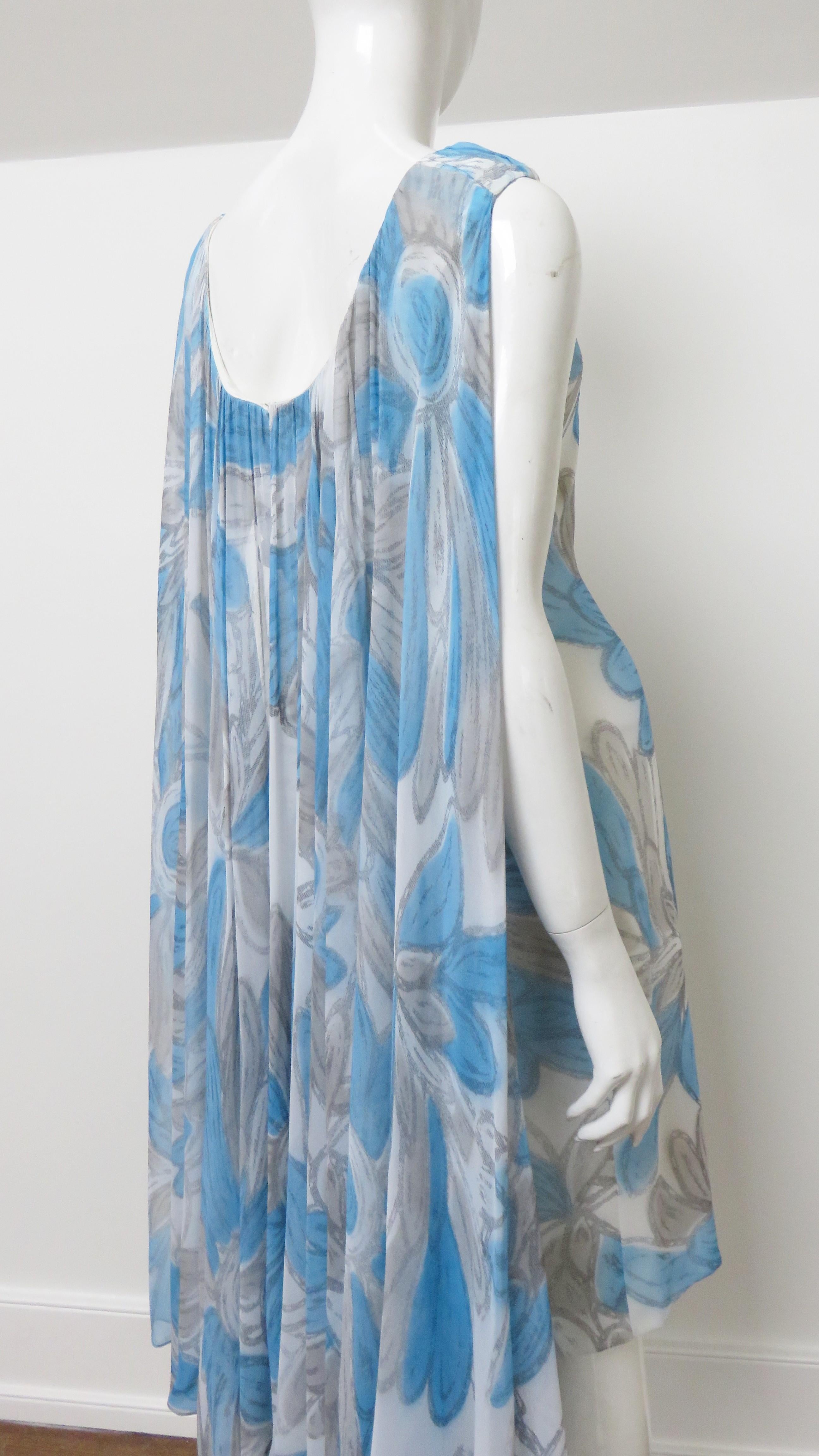 Lilli Diamond New Silk Dress with Back Drape 1960s For Sale 4