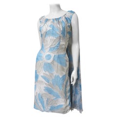 Lilli Diamond New Silk Dress with Back Drape 1960s