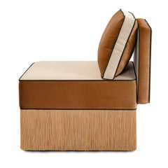 Lilli Modular Bicolor With Fringes Lounge Armchair