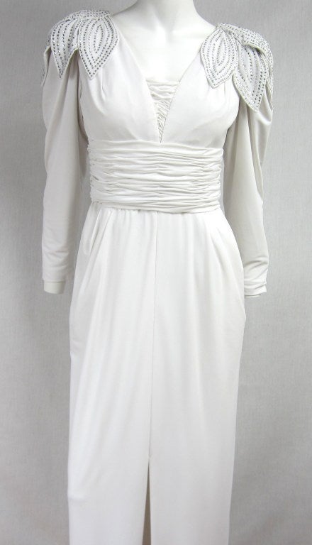 avant garde white dress