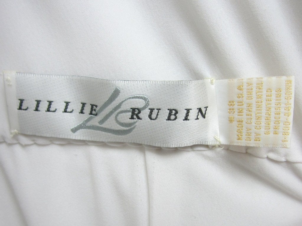  Lilli Rubin Avant Garde White Jersey Dress Gown,  1980s  For Sale 2