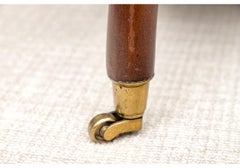 Lillian August Carved And Leather Inlaid End Table