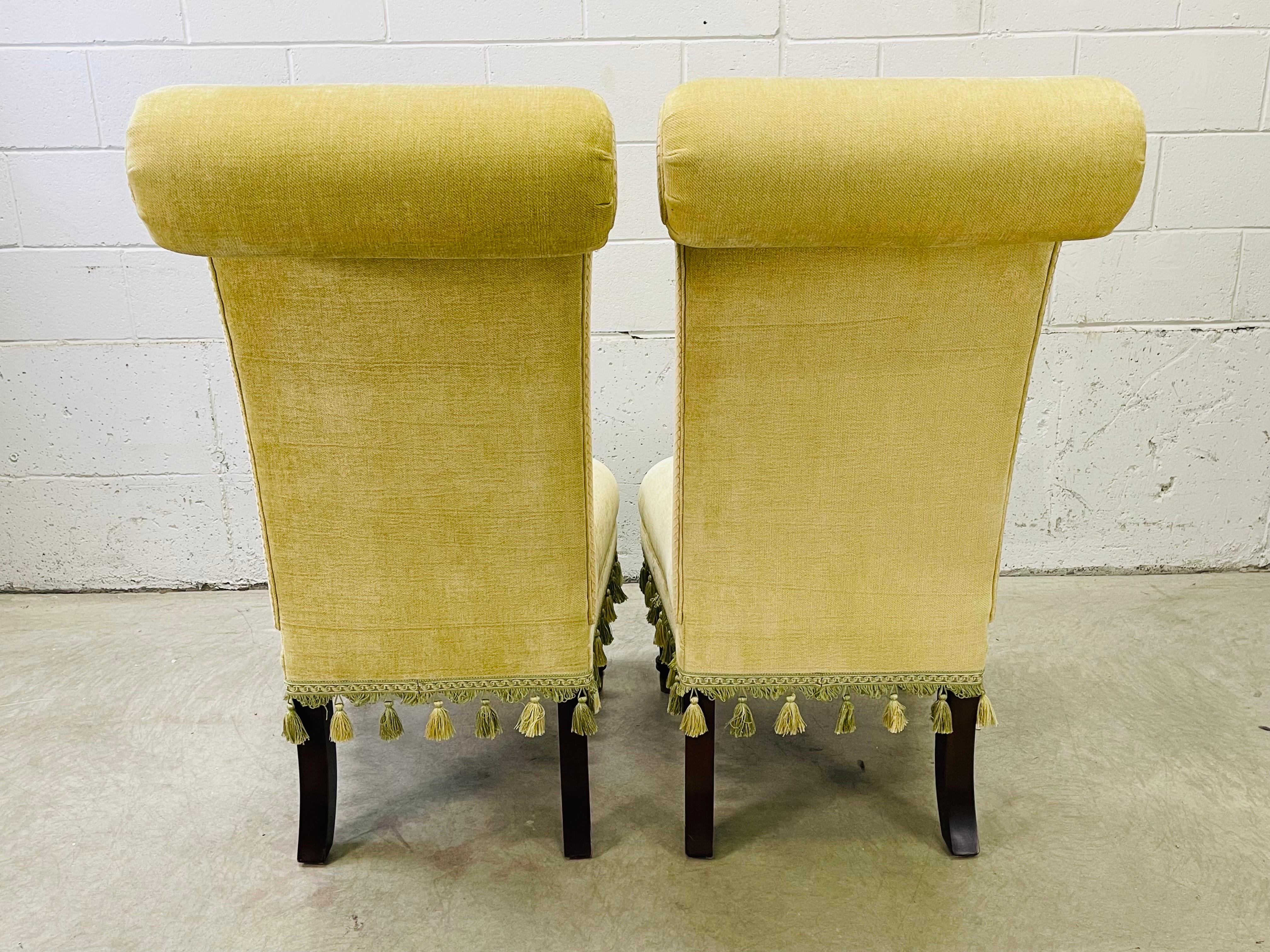 Lillian August Collection High Back Side Chairs, Pair For Sale 1