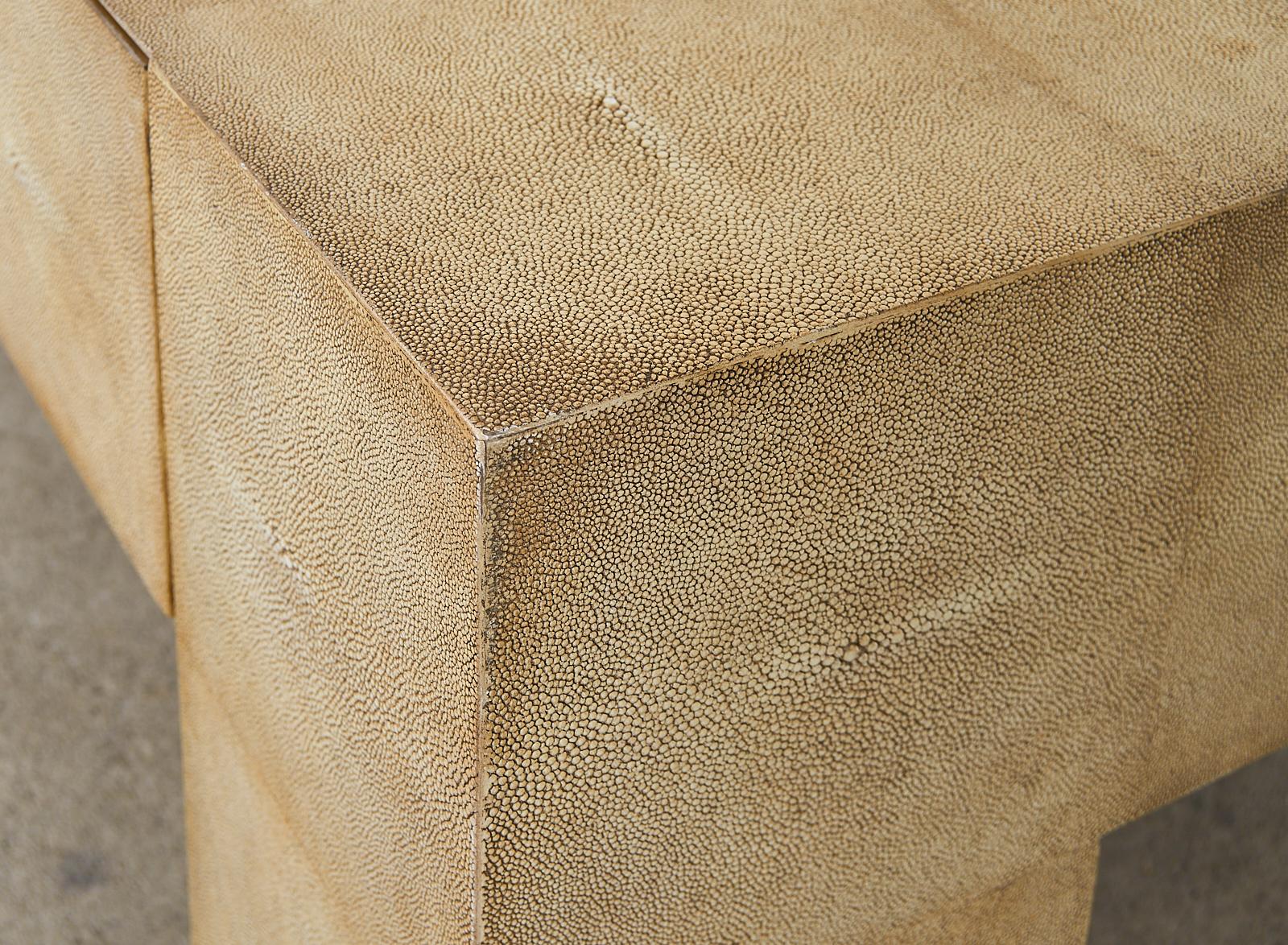 Lillian August Faux Shagreen Gavin Cocktail Table 3