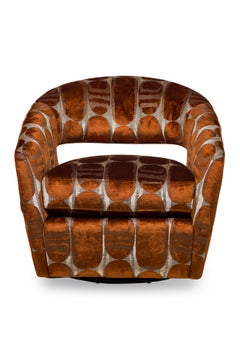 Lillian August French Modern Swivel Tub Chair