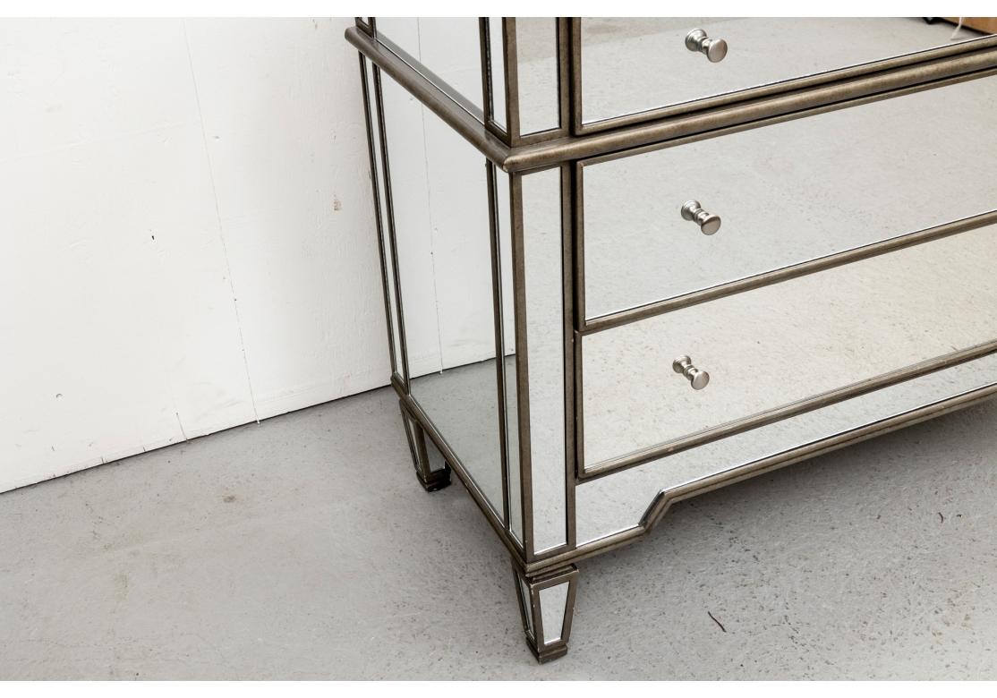 Hollywood Regency Lillian August Mirrored Chest Of Drawers For Sale