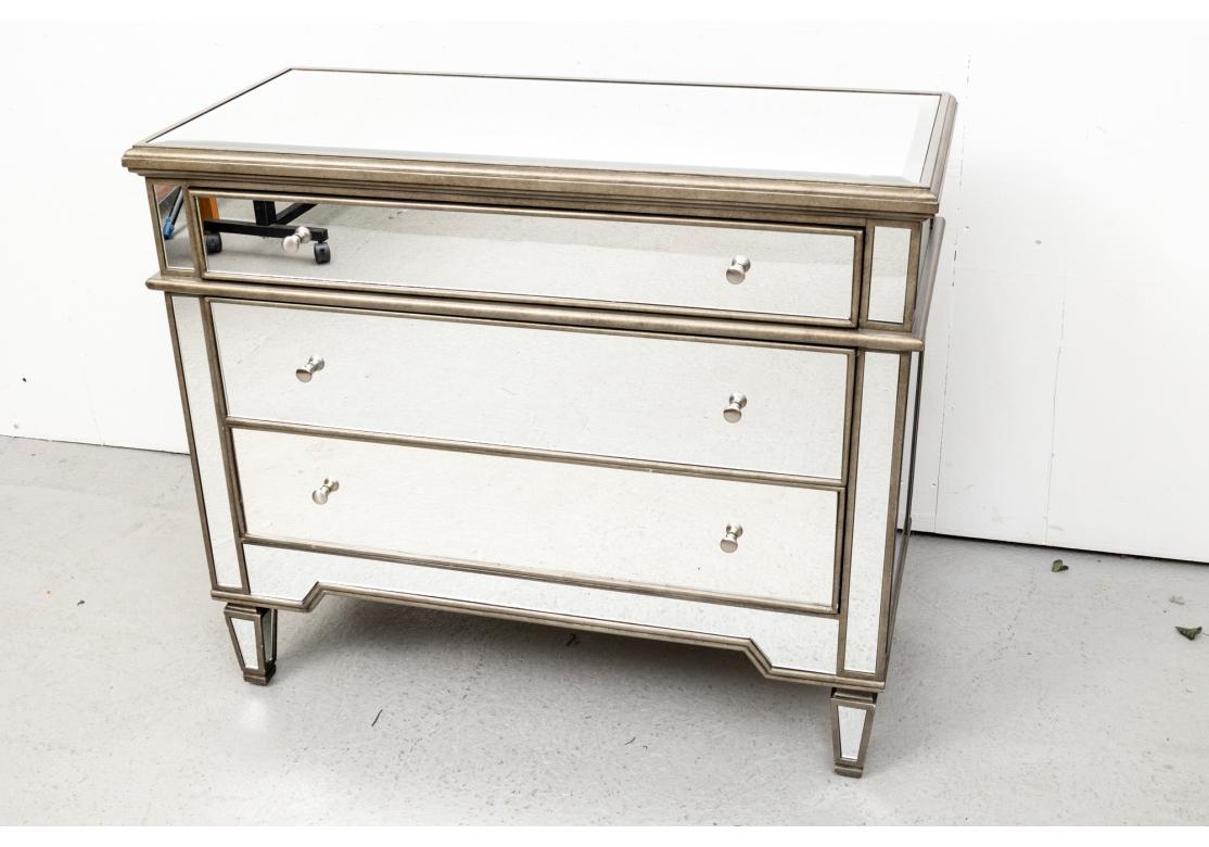 Lillian August Mirrored Chest Of Drawers In Good Condition For Sale In Bridgeport, CT