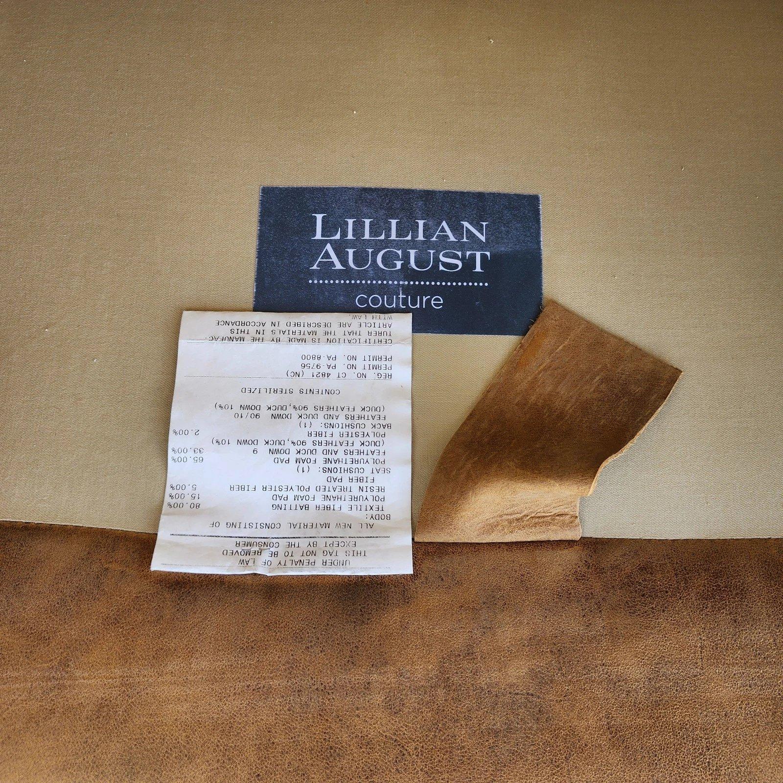 Lillian August Fauteuil club en cuir sellier MCM Ralph Lauren Style en vente 9