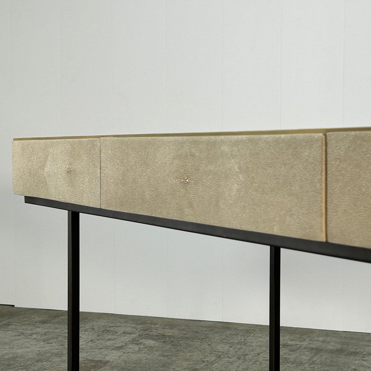 Faux Leather Lillian August Simone Faux Shagreen Leather Desk