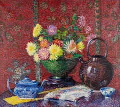 Natura morta con zinnie