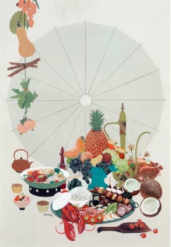 Oriental Cooking Book Illustration Food Cornucopia
