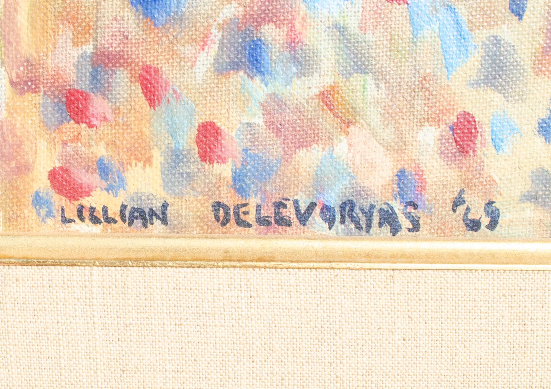 Lillian Delevoryas 1969 Original Nude & Interior Painting For Sale 2