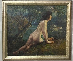 Lillian Genth American 1876-1953 Female Nude in a Landscape