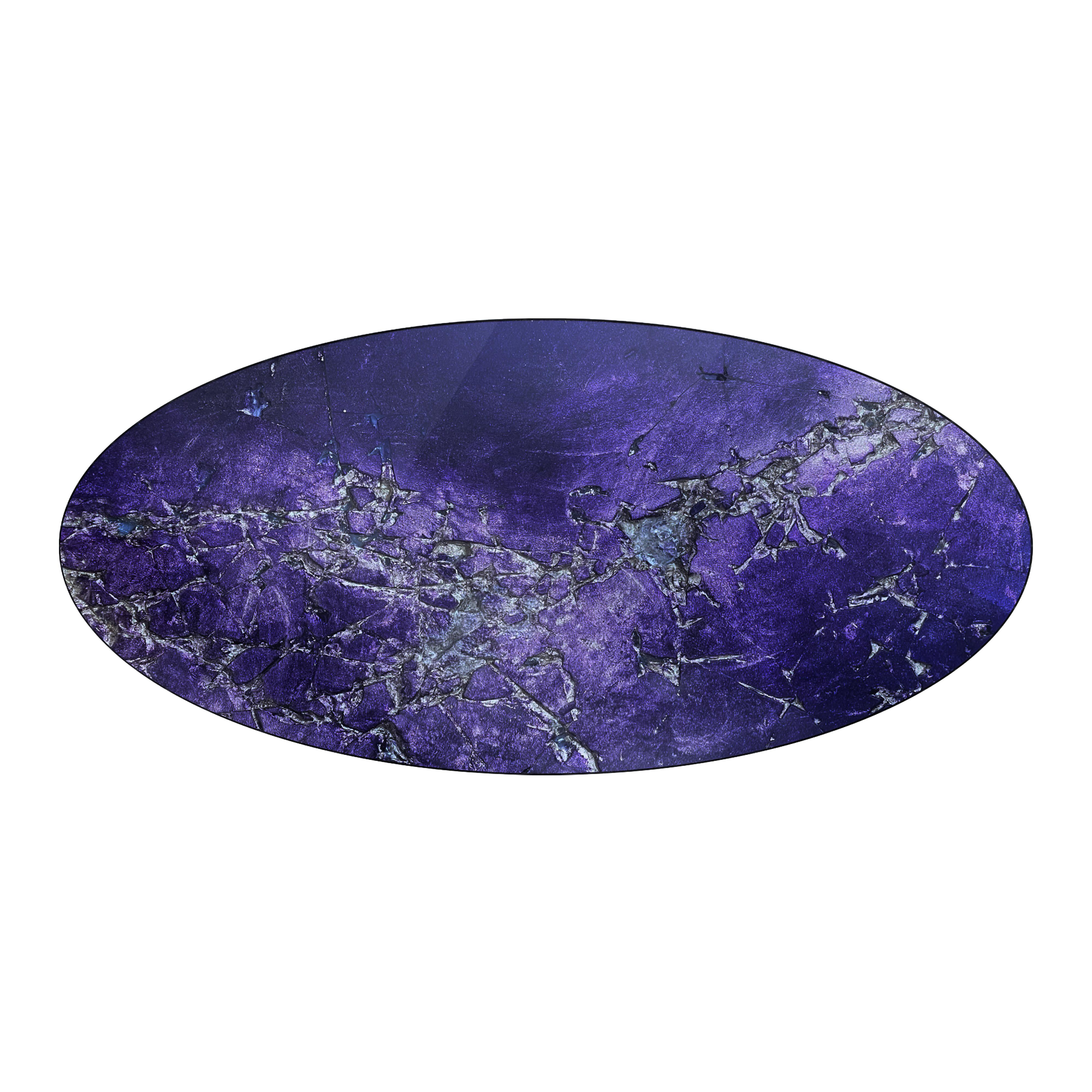 Modern Lillian Gorbachincky Atelier Apollo Dining Table Featuring Signature Art Glass For Sale