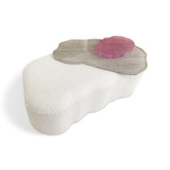 Lillian Gorbachincky Atelier Cloud Coffee Table Featuring Cast Glass