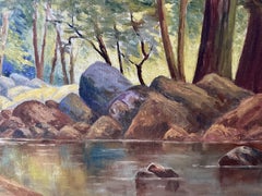Santa Cruz Forest Carbonero Creek Early morning Original Oil by Lilllian Heath