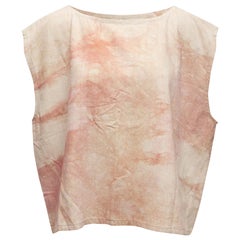 Lillian Jackson Pink 
White Tie-Dye Silk Top