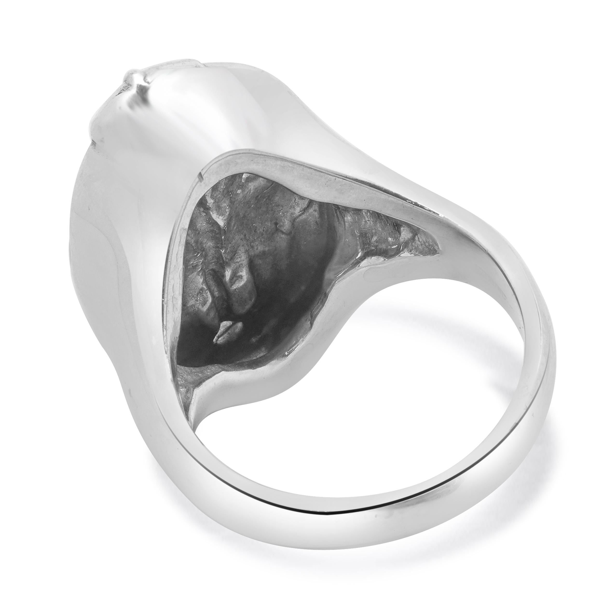 Femenino o masculino Anillo Mujer Pluma Plata de Ley Lillian Pitt en venta