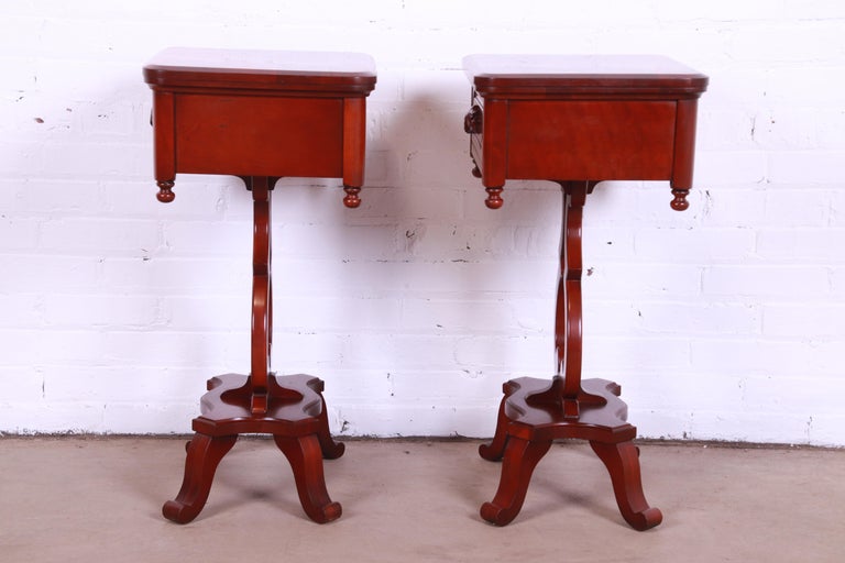 Lillian Russell Collection Victorian Cherry Nightstands by Davis
