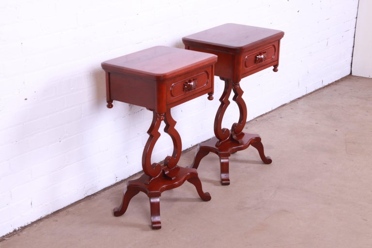 Lillian Russell Collection Victorian Cherry Nightstands by Davis