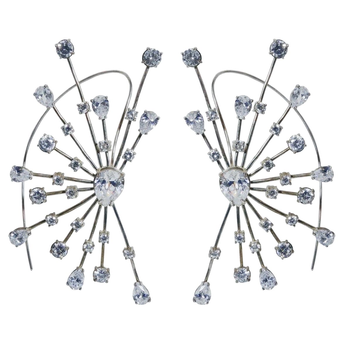 Lillian Shalom funkelnder Starburst-Ohrring mit Statement im Angebot