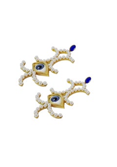 Lillian Shalom Surrealist Eye Statement Earrings