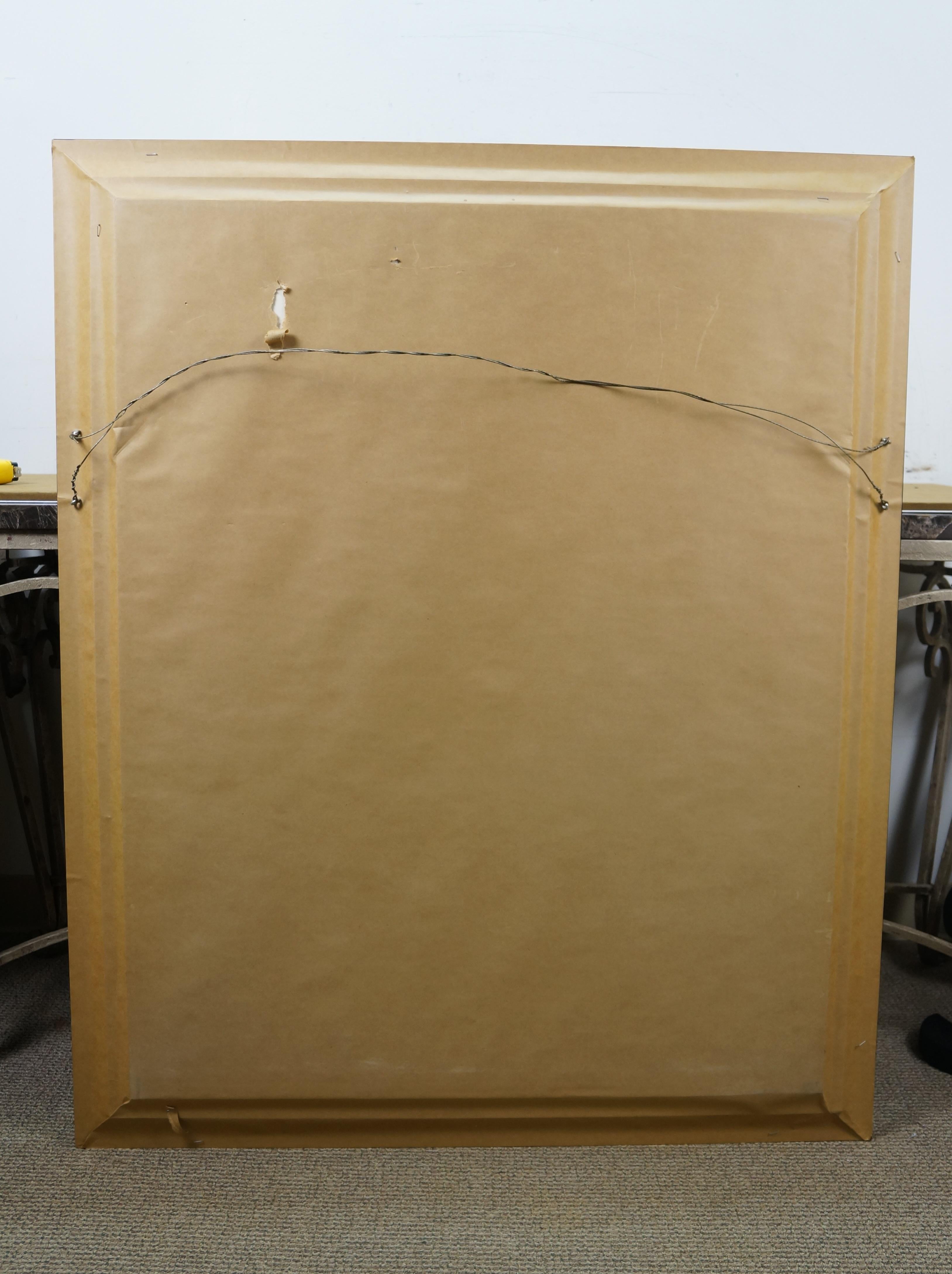 Lillian Shao Groß signiert Triumph Art Deco Stil Metallic Serigraphie Druck 1991 im Angebot 9