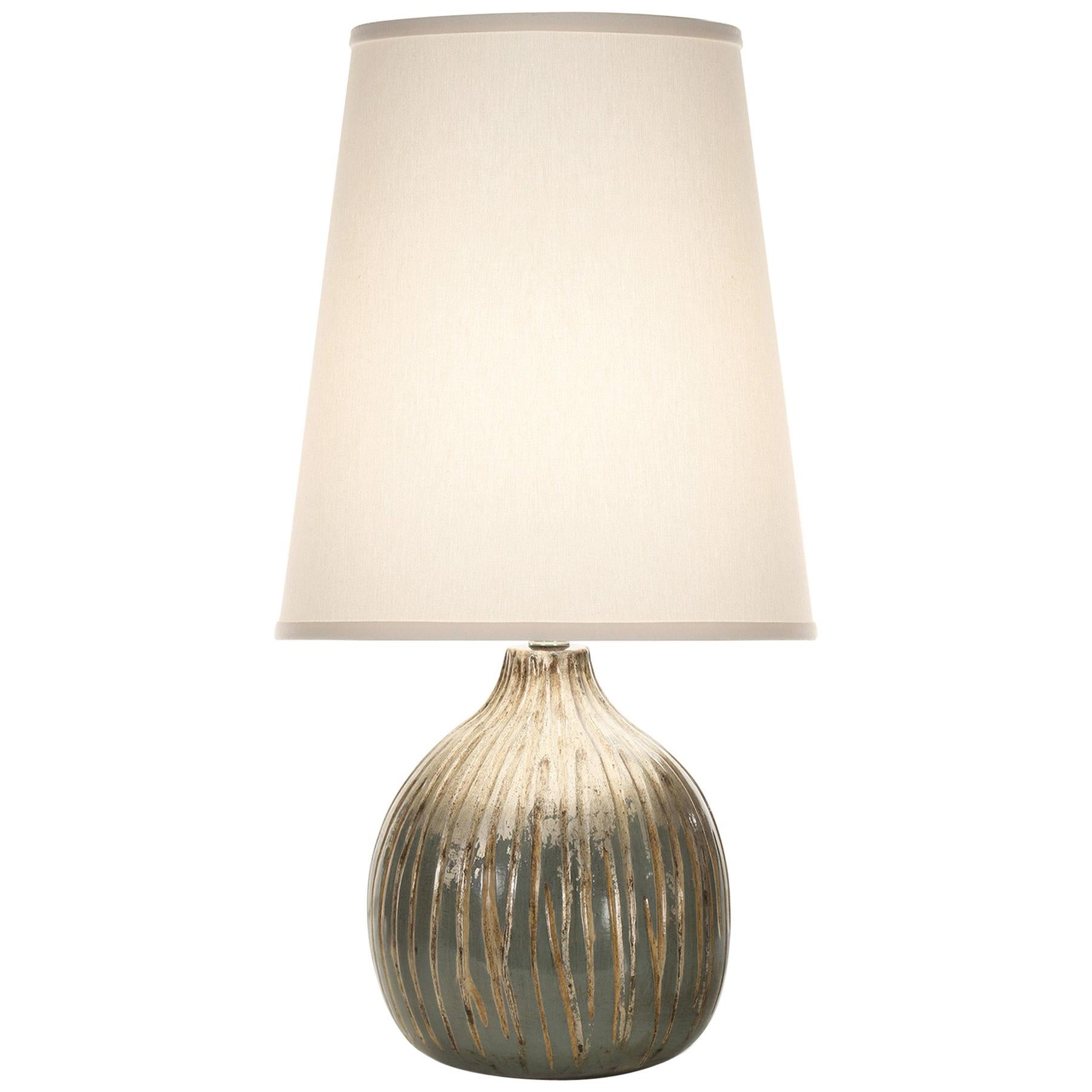 Lillian Table Lamp in Silver and Blue by CuratedKravet