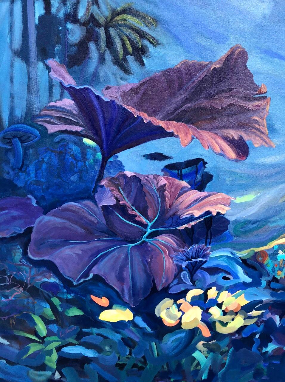 Die Spiele, die wir spielen 2021, Leinwand, Ölfarbe – Painting von Lillianne Ruiz 