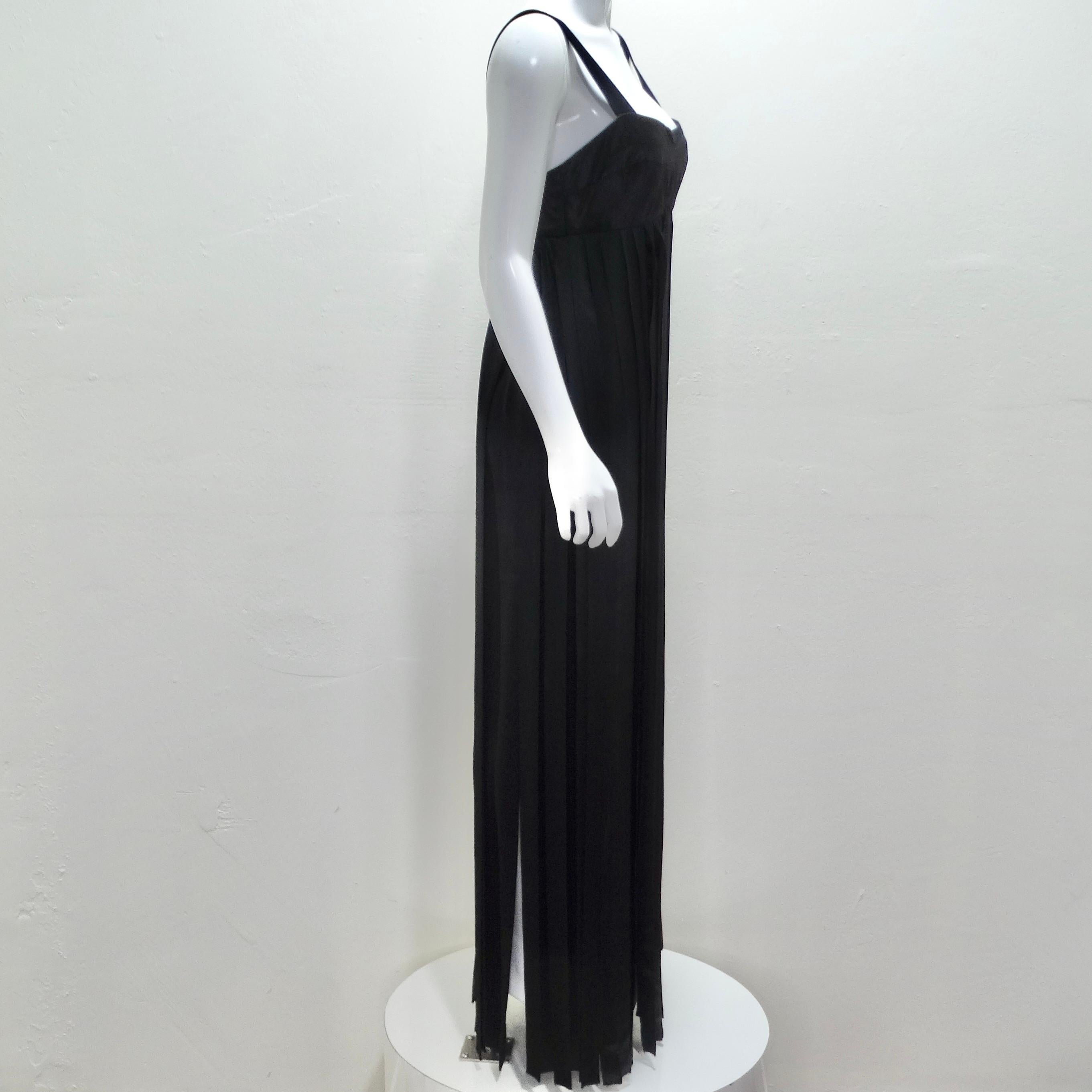 The Lilly Rubin 1960s Black Carwash Maxi Dress 2