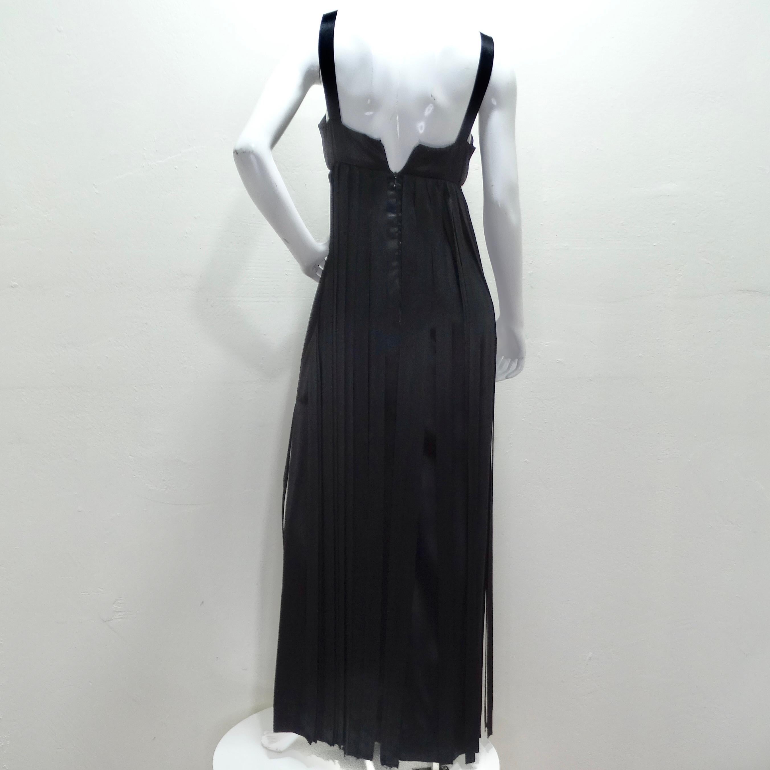 Lillie Rubin 1960s Black Carwash Maxi Dress 3