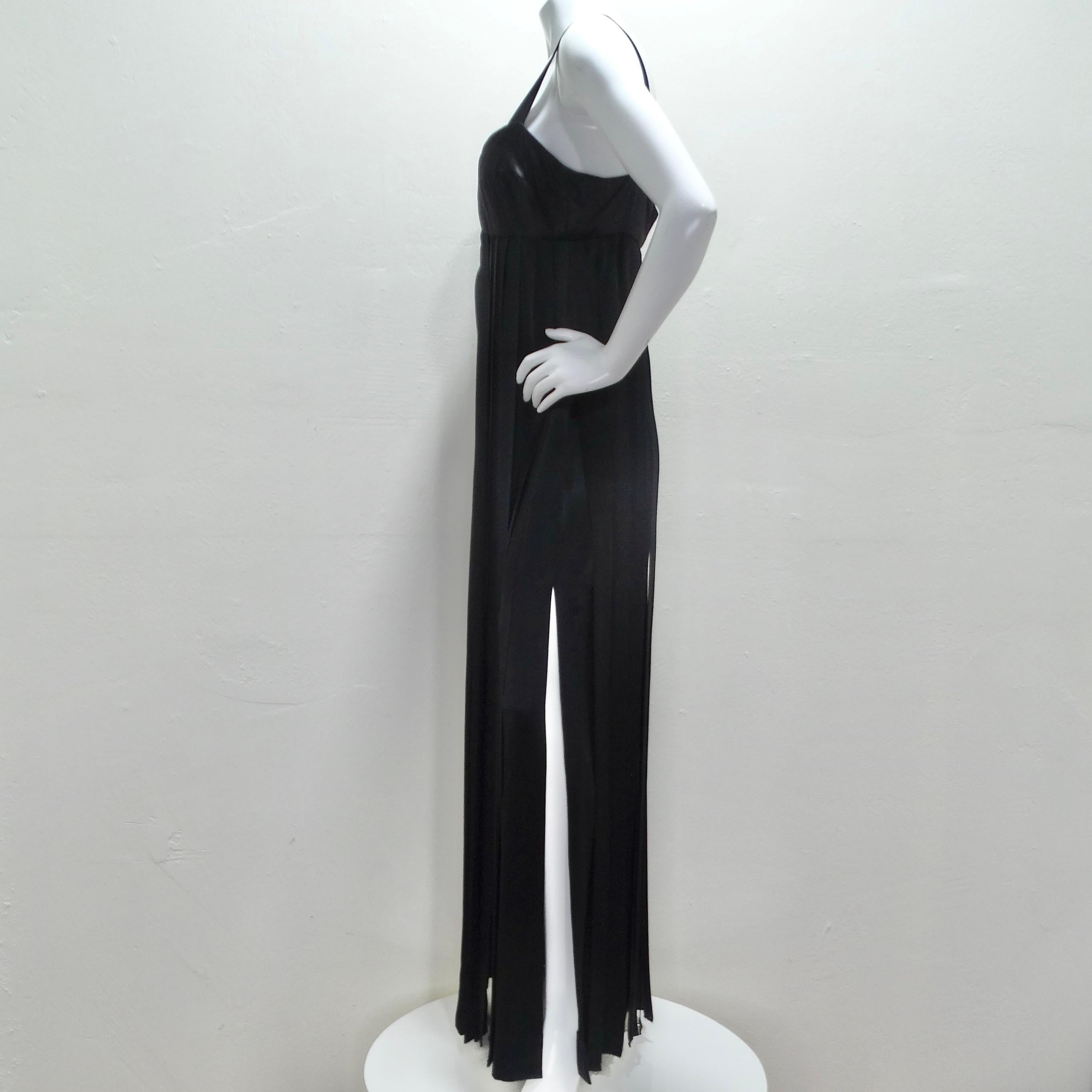 The Lilly Rubin 1960s Black Carwash Maxi Dress 5
