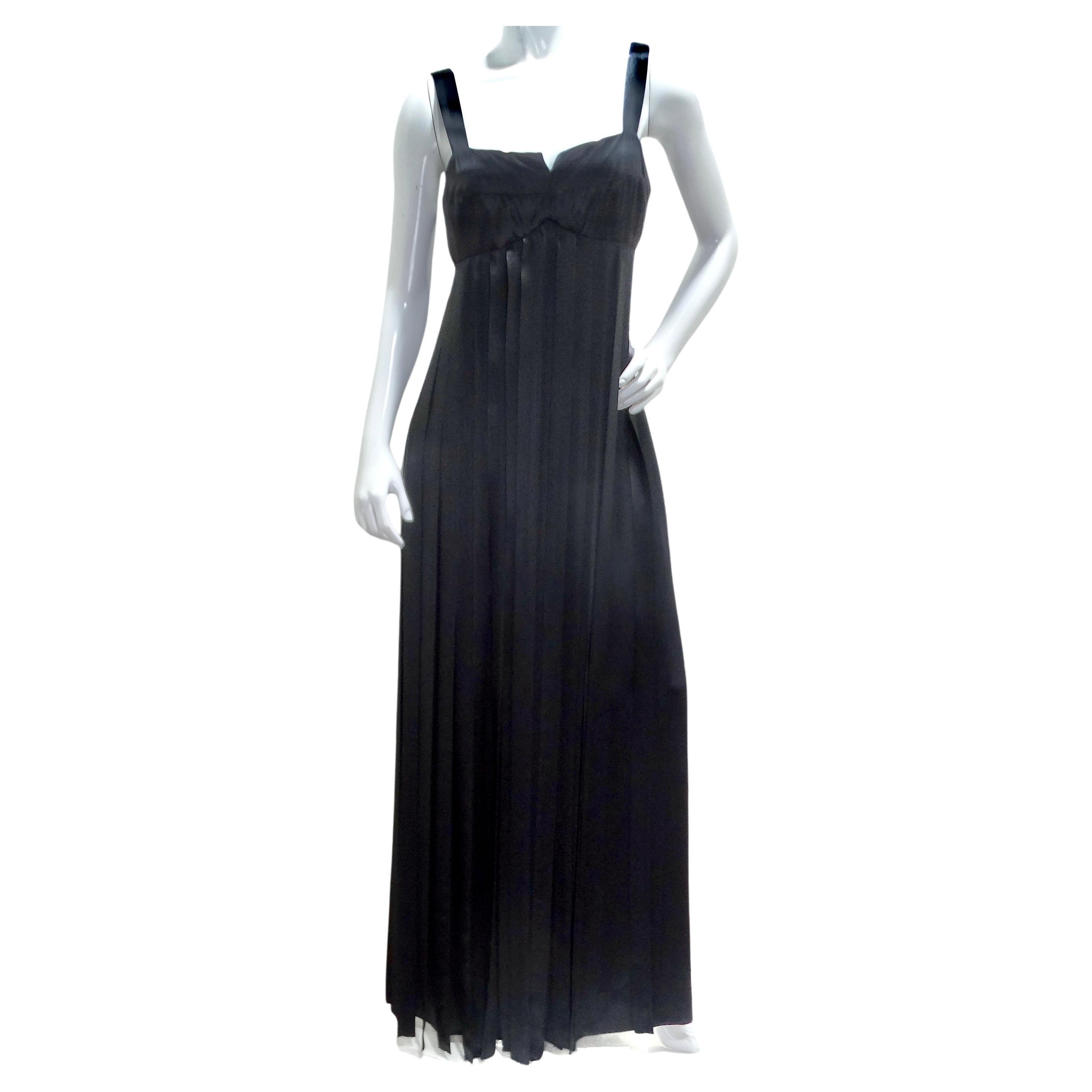 Lillie Rubin 1960s Black Carwash Maxi Dress