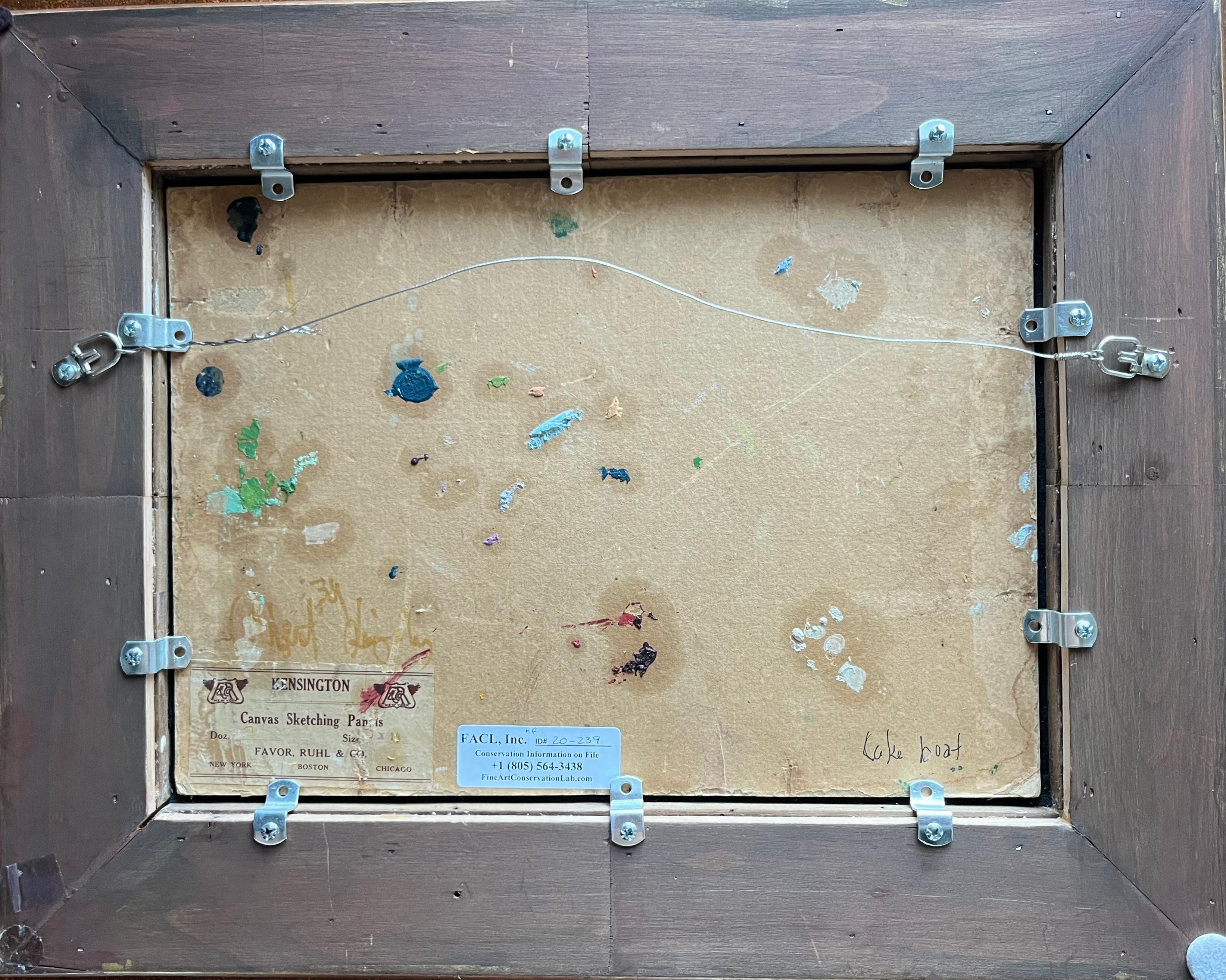 Messungen 
Gemälde 11,75 x 15,75 Zoll 
Gerahmt 18,5 x 23 Zoll 

Lillie May Nicholson (1884-1964) war eine amerikanische impressionistische Malerin, die für ihre lebhaften Landschaften bekannt war, die oft kalifornische Landschaften und Wildblumen