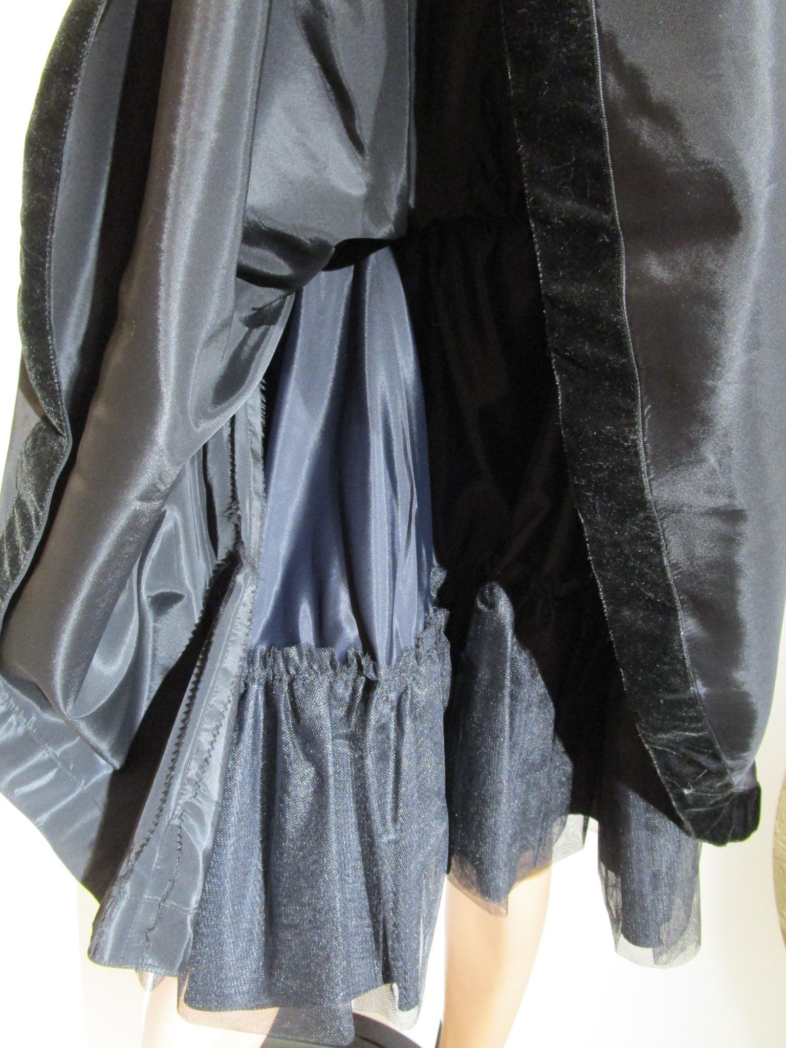 LILLIE RUBIN Black Cocktail Halter Dress Sexy Size 8 Rhinestones Silk & Velvet For Sale 3