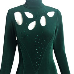 Lillie Rubin Catsuit Mod Embellished Jumpsuit Vintage 70s S