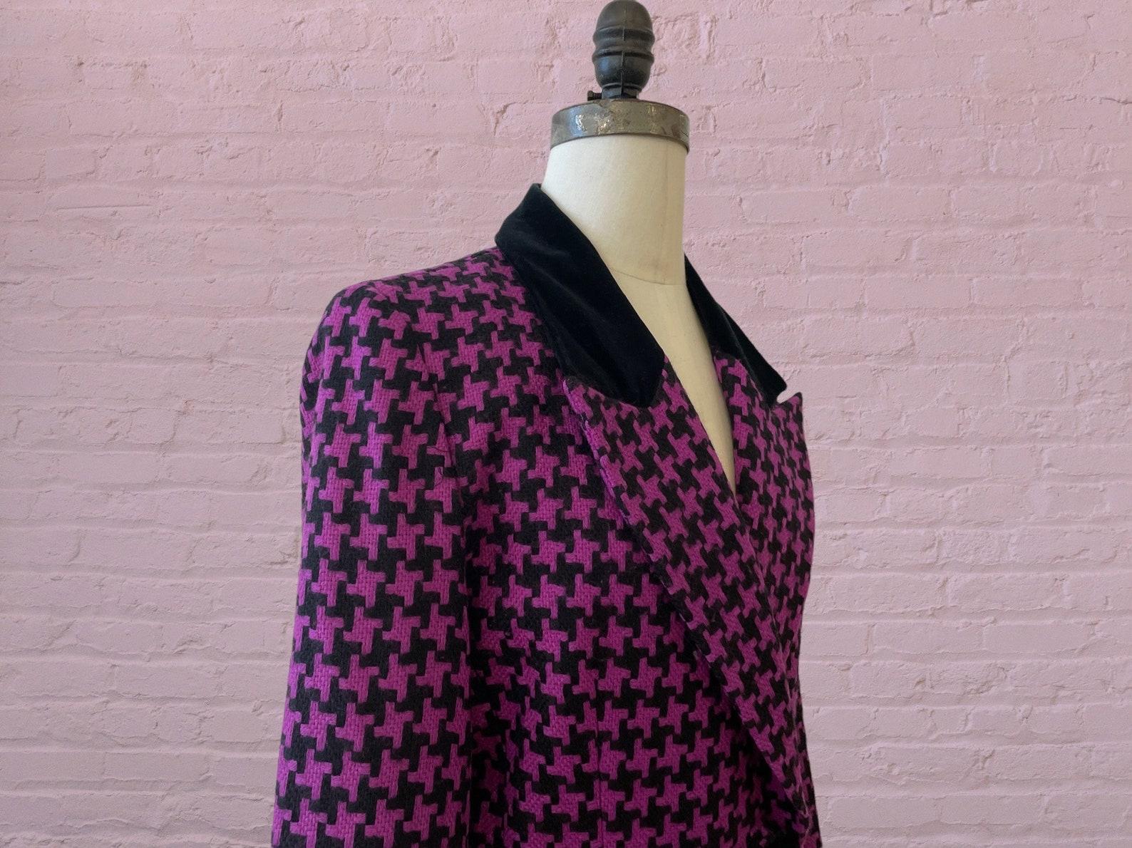 Lillie Rubin houndstooth blazer In Excellent Condition For Sale In Brooklyn, NY