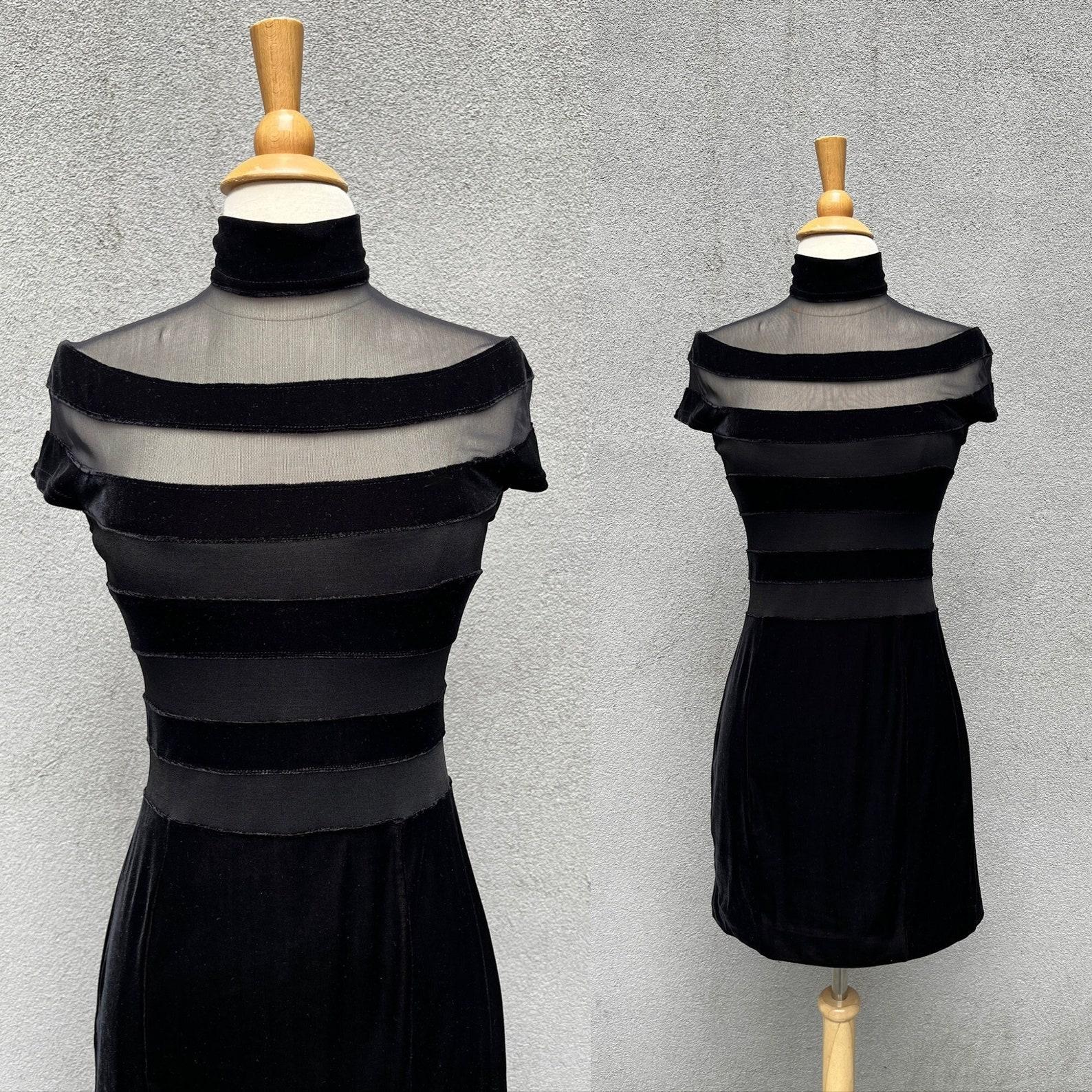 Lillie Rubin velvet paneled body con mini dress For Sale 7