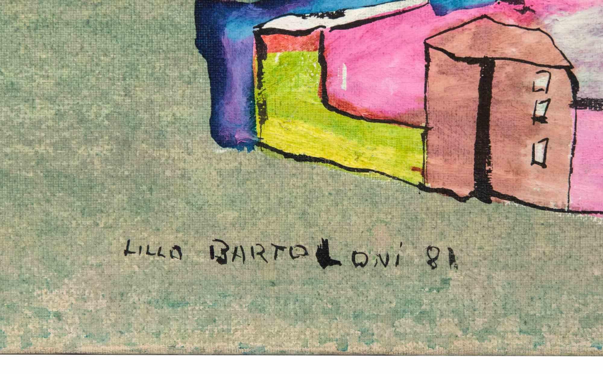 Heiß im Sommer - Gemälde von Lillo Bartoloni - 1981 im Angebot 2