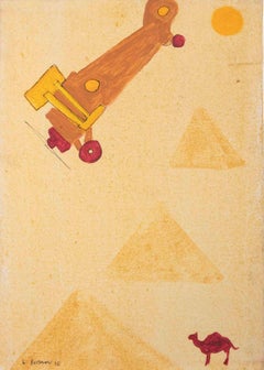 The Camel and The Airplane - Paint by Lillo Bartoloni - 1986