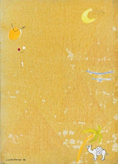 The Camel and the Desert - Paint by Lillo Bartoloni - 1986