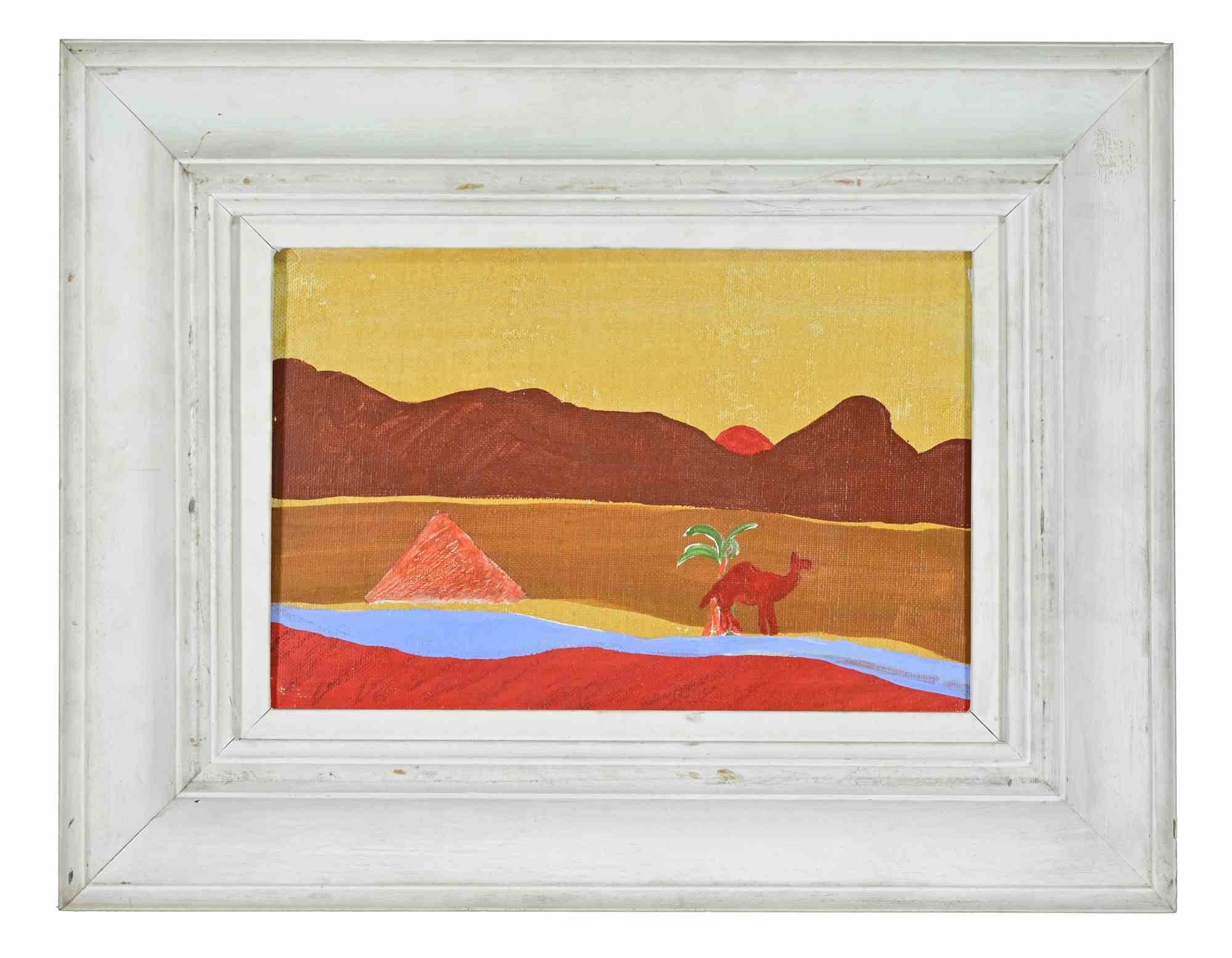 The Red Beach - Paint by Lillo Bartoloni - 1988