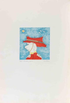 Portrait - Lithograph by Lillo Bartoloni - 1970s