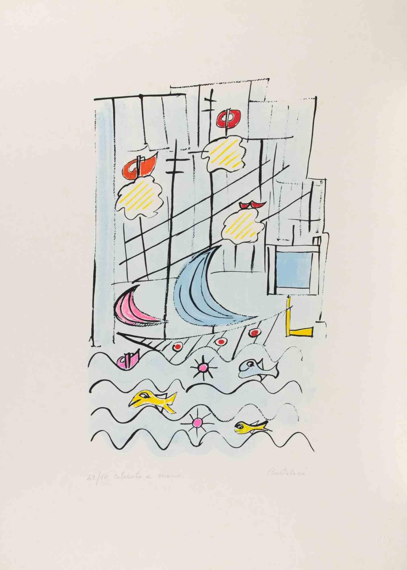 Seascape - Lithograph by Lillo Bartoloni - 1980s